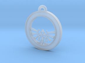 Tri-force Circle-pendant in Clear Ultra Fine Detail Plastic