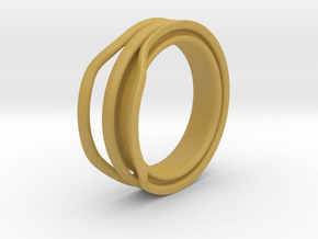Tesla Ring - EU Size 56 in Tan Fine Detail Plastic