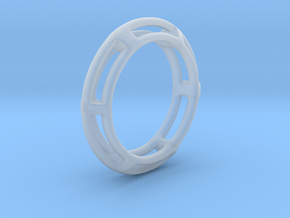 Pipe Ring - EU Size 62 in Clear Ultra Fine Detail Plastic