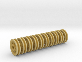 1/32" cable, cord pulley, 10pack in Tan Fine Detail Plastic