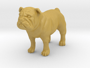 Bulldog  in Tan Fine Detail Plastic