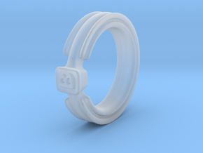 Em(B)lem Ring - EU Size 64 in Clear Ultra Fine Detail Plastic