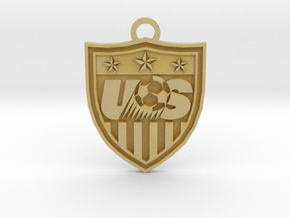 US national Team logo keychain in Tan Fine Detail Plastic