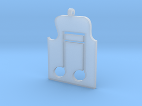 Music Pendant in Clear Ultra Fine Detail Plastic
