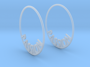 Custom Hoop Earrings - Passion 40mm in Clear Ultra Fine Detail Plastic