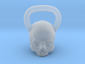 Kettlebell Skull in Clear Ultra Fine Detail Plastic