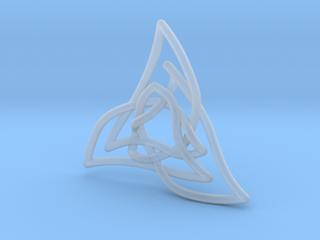 Triquetra 3 in Clear Ultra Fine Detail Plastic