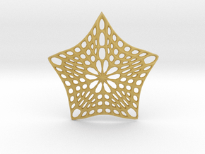 Decorative Ornament 'Star' in Tan Fine Detail Plastic