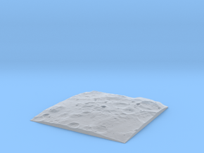 Terrain Model Lunar South Pole in Clear Ultra Fine Detail Plastic