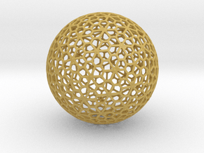 Floral Pattern Sphere in Tan Fine Detail Plastic
