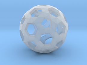 Football Holes Sphere in Clear Ultra Fine Detail Plastic