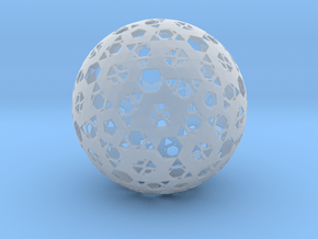 Hexa Mesh Sphere in Clear Ultra Fine Detail Plastic