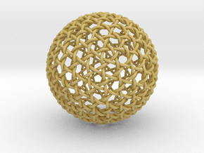 Hexa Weave Sphere in Tan Fine Detail Plastic