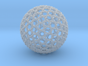 Hexa Weave Sphere in Clear Ultra Fine Detail Plastic