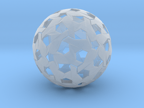 Hexagonal Weave Sphere in Clear Ultra Fine Detail Plastic