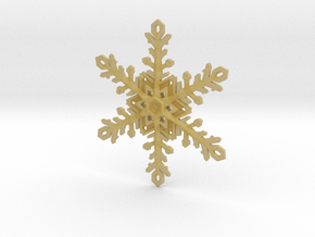 Snowflake Ornament 2 in Tan Fine Detail Plastic