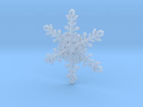 Snowflake Ornament 2 in Clear Ultra Fine Detail Plastic