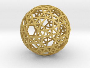 Triangulated Sphere in Tan Fine Detail Plastic