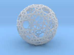 Triangulated Sphere in Clear Ultra Fine Detail Plastic