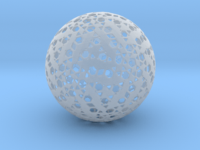 HexPent Sphere in Clear Ultra Fine Detail Plastic