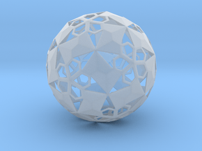 Pent Flower Sphere in Clear Ultra Fine Detail Plastic
