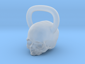Kettlebell Skull Pendant .75 Scale in Clear Ultra Fine Detail Plastic