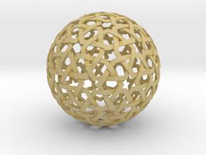 Star Weave Sphere in Tan Fine Detail Plastic