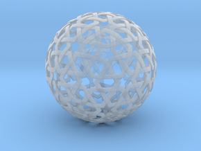 Star Weave Sphere in Clear Ultra Fine Detail Plastic