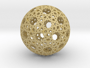 Star Weave Mesh Sphere in Tan Fine Detail Plastic