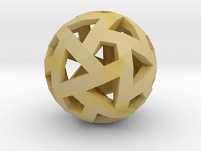 Triango Mesh Sphere in Tan Fine Detail Plastic