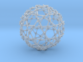 Bamboo Sphere in Clear Ultra Fine Detail Plastic