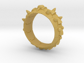 Armor Ring 01   (with stone hole) US 7.5 in Tan Fine Detail Plastic