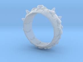 Armor Ring 01   (with stone hole) US 7.5 in Clear Ultra Fine Detail Plastic