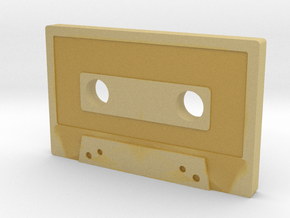Cassette Tape Pendant/Keychain in Tan Fine Detail Plastic