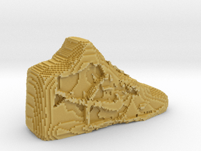 Pixelated Basketball Shoe by Suprint in Tan Fine Detail Plastic