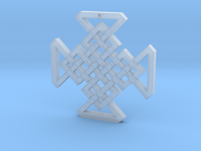 Gothic Woven Cross in Clear Ultra Fine Detail Plastic
