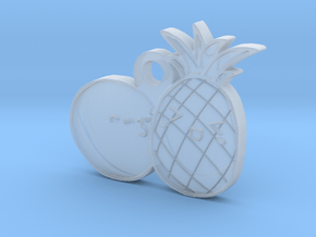 Love Fruits Carved Pedant in Clear Ultra Fine Detail Plastic
