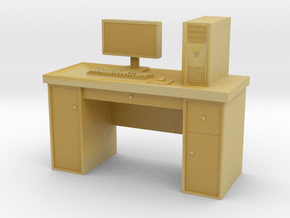  HO scale PC with desk in Tan Fine Detail Plastic