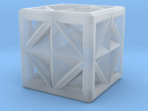 Cube in Clear Ultra Fine Detail Plastic