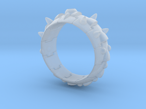 Armor Ring 01 (with stone hole) US13.5 in Clear Ultra Fine Detail Plastic