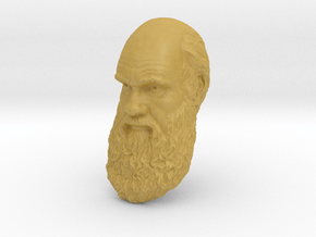 Charles Darwin 8" Head Wall Mount in Tan Fine Detail Plastic