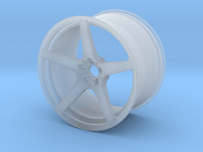Scaled 1:12 5 Spoke Performance Wheel in Clear Ultra Fine Detail Plastic