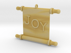 Ornament, Scroll, Joy in Tan Fine Detail Plastic