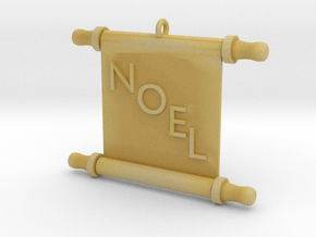 Ornament, Scroll, Noel in Tan Fine Detail Plastic