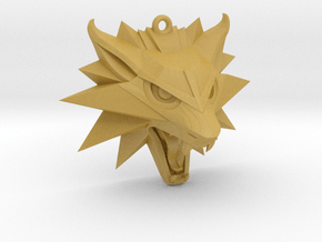 The Witcher 3 Medallion (Custom Design) in Tan Fine Detail Plastic