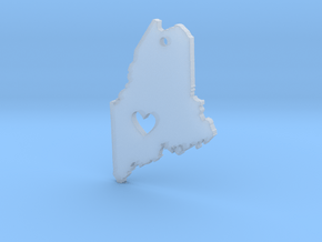 I love Maine Pendant in Clear Ultra Fine Detail Plastic