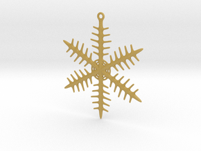 Ornament, Snowflake 000 in Tan Fine Detail Plastic