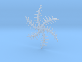 Ornament, Snowflake 001 in Clear Ultra Fine Detail Plastic