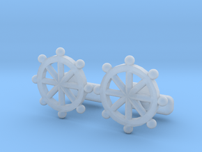 Ship Helm Cufflinks, Part of the NEW Nautical Coll in Clear Ultra Fine Detail Plastic
