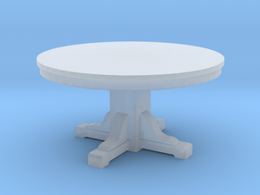 Miniature 1:48 Kitchen Table (4' Round) in Clear Ultra Fine Detail Plastic